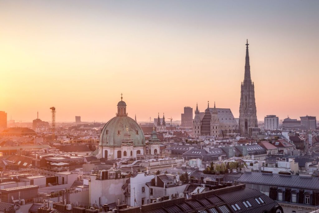 Skyline von Wien – ACREDIA Standorte in Österreich