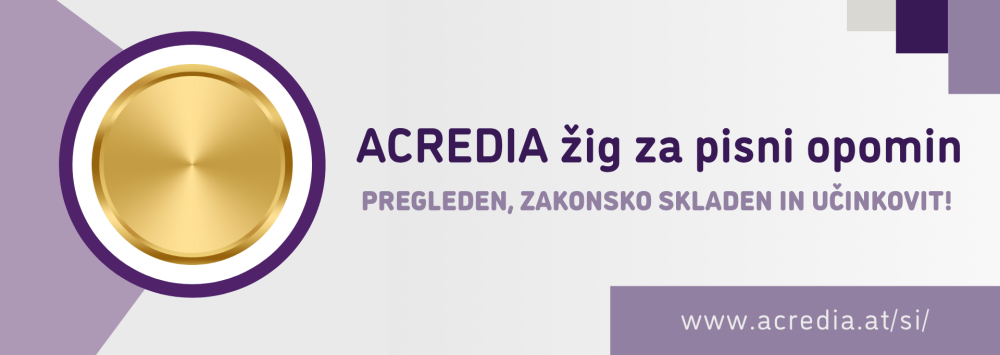 ACREDIA zig za opomin